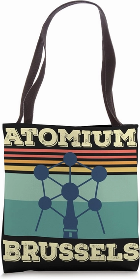 Brussels Atomium Heartbeat Atomic nucleus Science for Physic Tote Bag