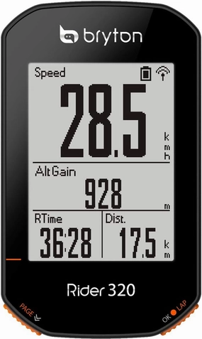 BRYTON Rider 320E GPS Cycle Computer, Black