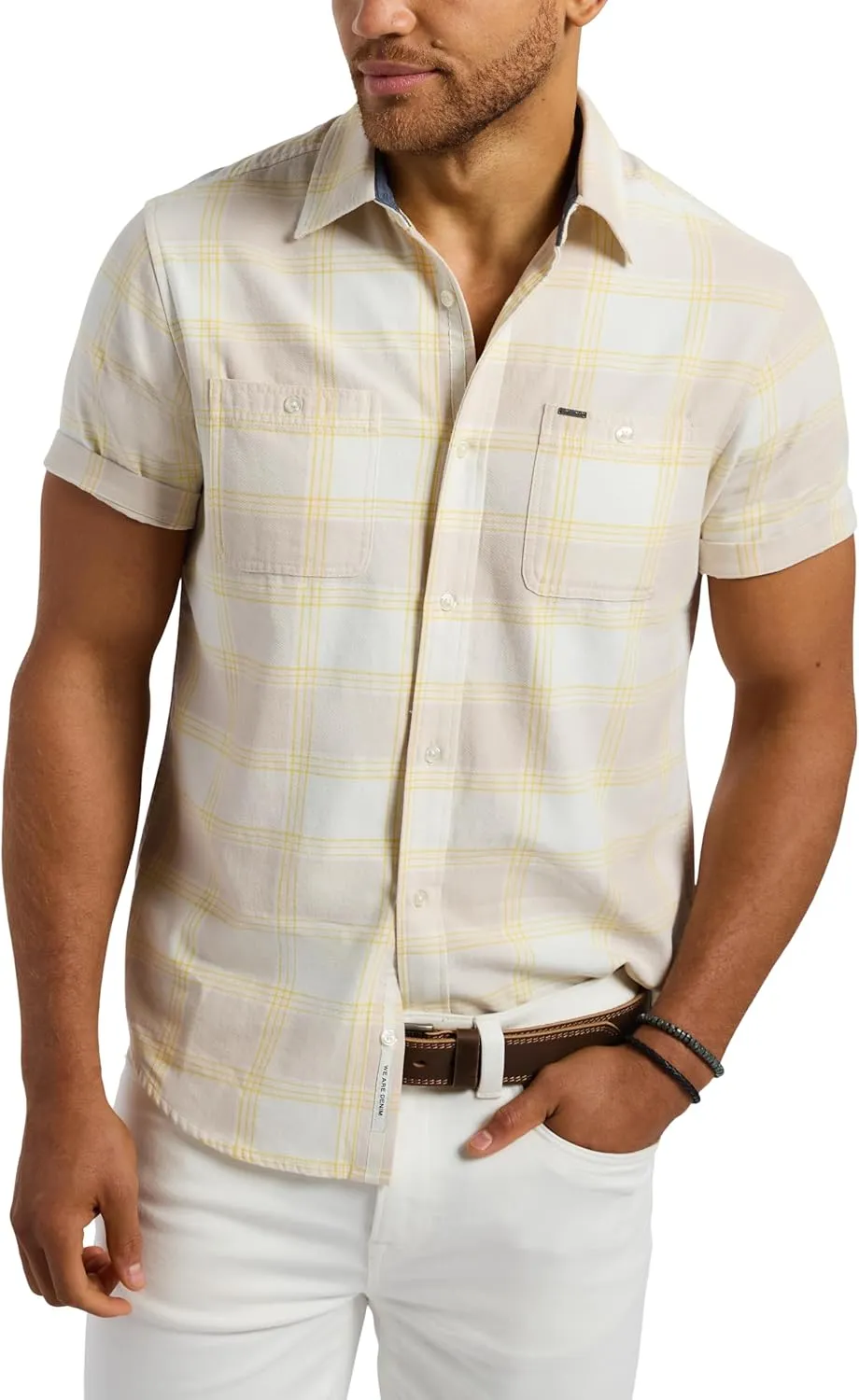 Buffalo David Bitton Men's Short Sleeve Solid Button Down