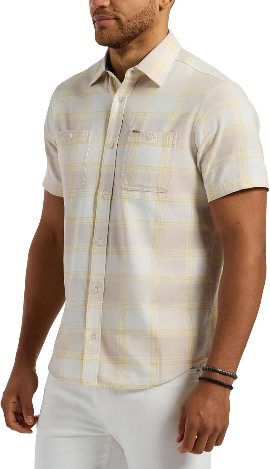 Buffalo David Bitton Men's Short Sleeve Solid Button Down