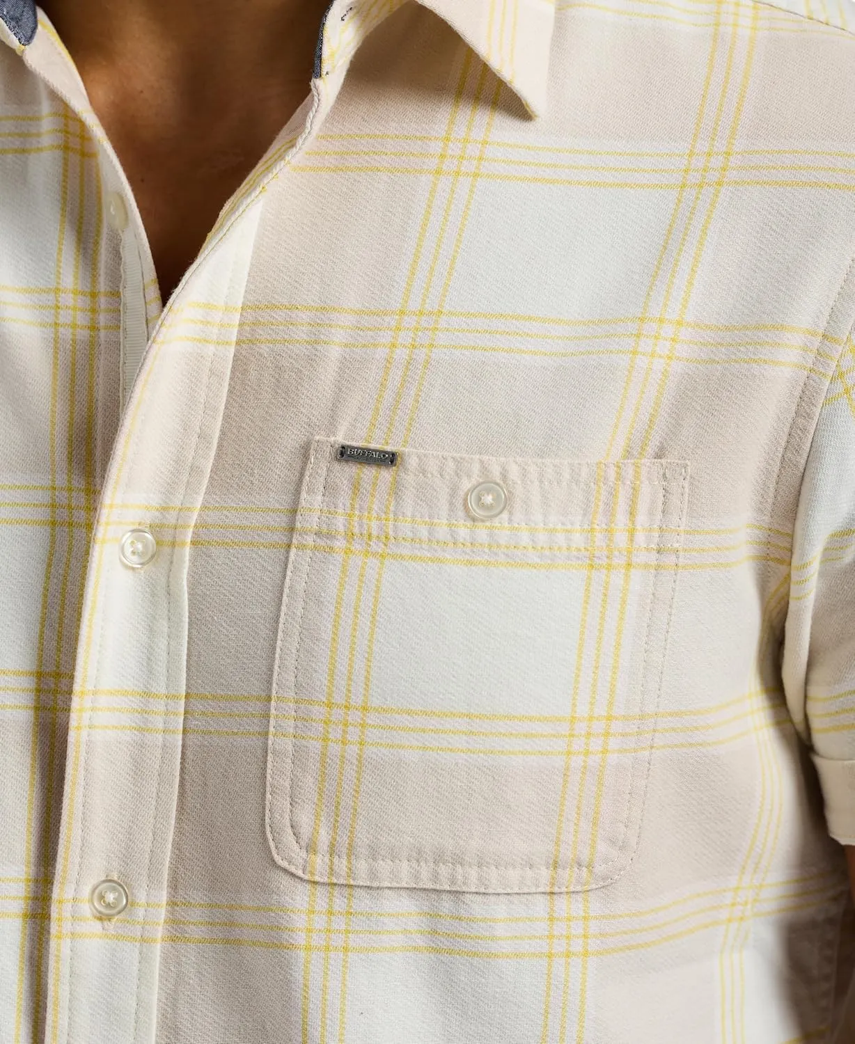 Buffalo David Bitton Men's Short Sleeve Solid Button Down