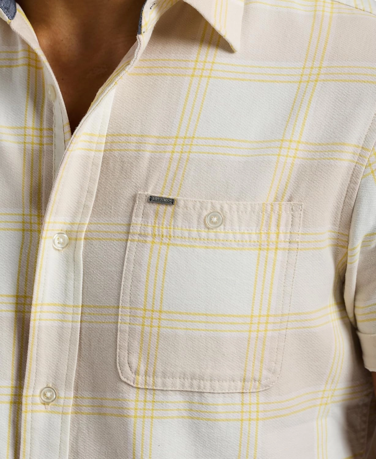 Buffalo David Bitton Men's Short Sleeve Solid Button Down