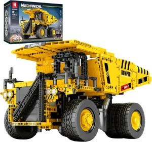 Building Set for Adults with Control Remote STEM Gifts for Boys Age 14 and up, Mining Dump Truck Collectible Model for Kids Birthday, Heavy-Duty Construction Vehicle Building Toys Kit 22025