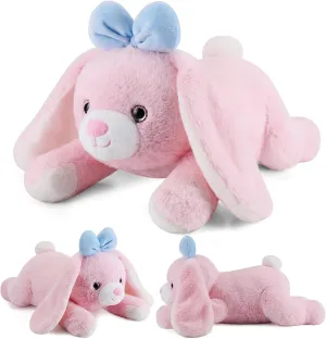 Bunny Weighted Stuffed Animals - 28 Inch 5.0 Pounds Weighted Plushies Rabbit - Large Plush Bunny Stuffed Animals Pillow - Cute Plush Toys Gifts for Kids & Adults