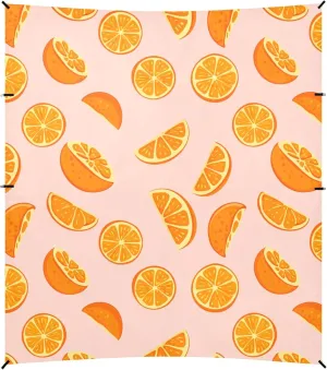 Burbuja Juicy Orange Beach Canopy Windproof Beach Tent Sun Shade with 4 Sandbags & Sand Shovel, Portable Sun Shelter for Family Camping Picnic