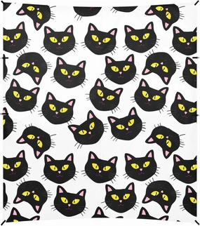 Burbuja Big Black Cat Faces Beach Canopy Windproof Beach Tent Sun Shade with 4 Sandbags & Sand Shovel, Portable Sun Shelter for Family Camping Picnic
