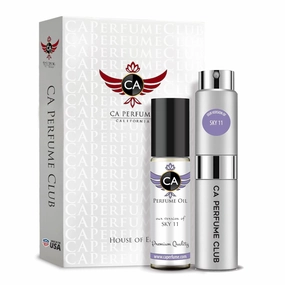 CA Perfume Duo Impression of Emra Sky 11 For Women & Men Eau de Parfum Refillable Atomizer Sprayer   Fragrance Body Oil Travel Size Roll-On 0.27 Fl Oz 0.33 Fl Oz