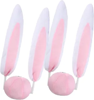 Cabilock 2Sets Adorable Bunny Ear Car Decorations Cute Rabbit Year Ornament for Vehicle Home Decor Versatile Bunny Ears for Garden and Dollhouse