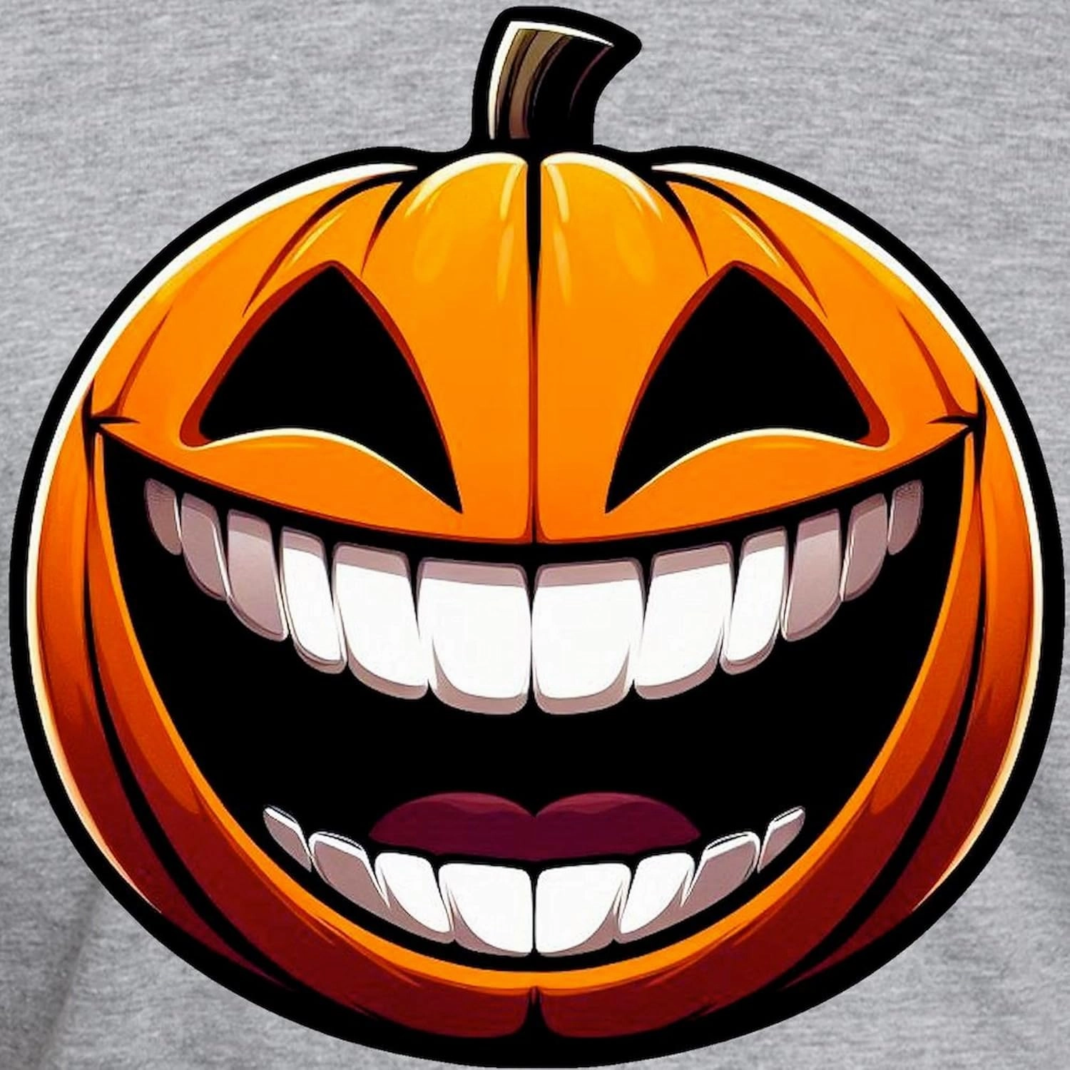 CafePress Big Smile Jack O Lantern Halloween October Holid Men's Classic T Shirt Men's Semi-Fitted Classic Cotton T-Shirt