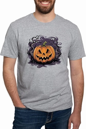 CafePress Jack O' Lantern Magic Men's Classic T Shirt Men's Semi-Fitted Classic Cotton T-Shirt