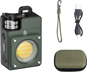 Camping Lantern Rechargeable, Portable Camping Light, Waterproof Portable Spotlight, for Camping Hiking Backpacking Emergency (Green)
