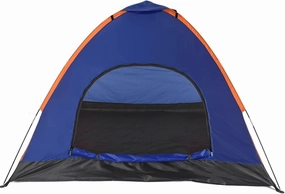 Camping Outdoor Tent for 3-4 People – Lightweight, Water-Resistant, Durable Backpacking Tent with Rain Fly – Perfect for Hiking, Beach, Family Camping, Blue & Orange