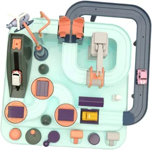 Car Race Track Interactive Adventure for DIY Design with Small Cars Enhances Coordination Skills for Indoor Play