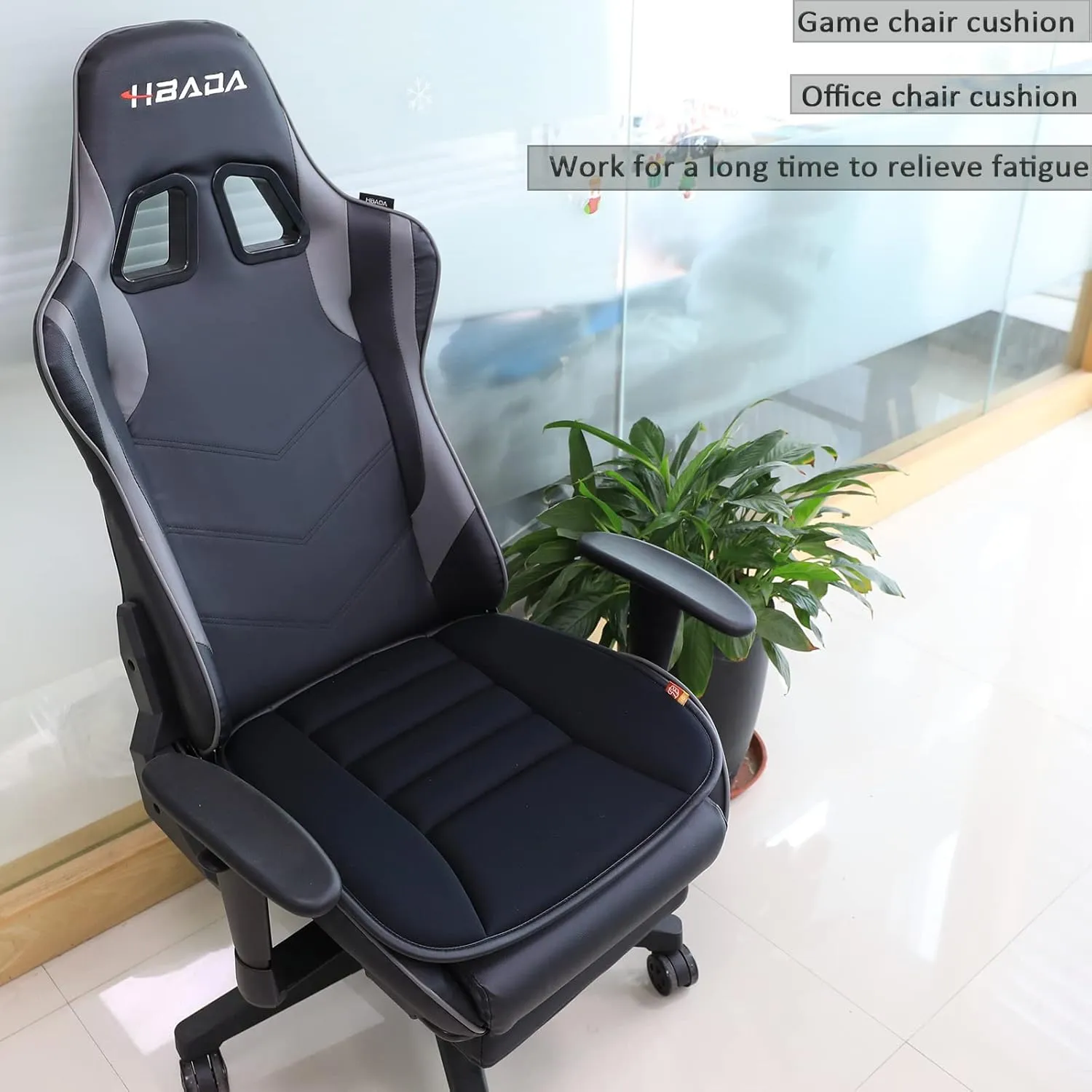 Car Seat Cushion Pad for Driving Seat Cushions for Office Chairs/Truck Memory Foam Seat Cushion Comfortable and Durable Black
