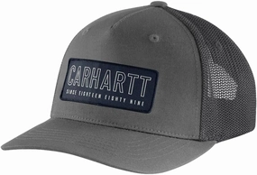 Carhartt Men's Rugged Flex Canvas Mesh-Back 1889 Patch Cap