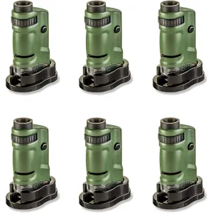 Carson MicroBrite 20x40x LED Lighted Pocket Microscope for Learning, Teaching, and Exploration - Set of 6 (MM-24MU)