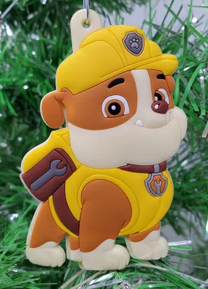Cartoon Classic Deluxe Ornament Set Featuring Ryder, Zuma, Chase, Rubble, Marshall and Skye (Unique Shatterproof Design)