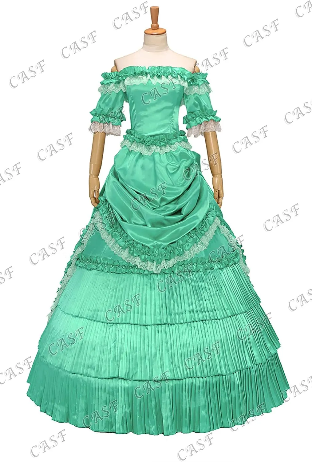 CASF Classic Klassiker Victorian Steampunk Ruffles Herrlich Lace Ball Gown Dress