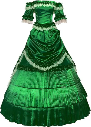 CASF Classic Klassiker Victorian Steampunk Ruffles Herrlich Lace Ball Gown Dress