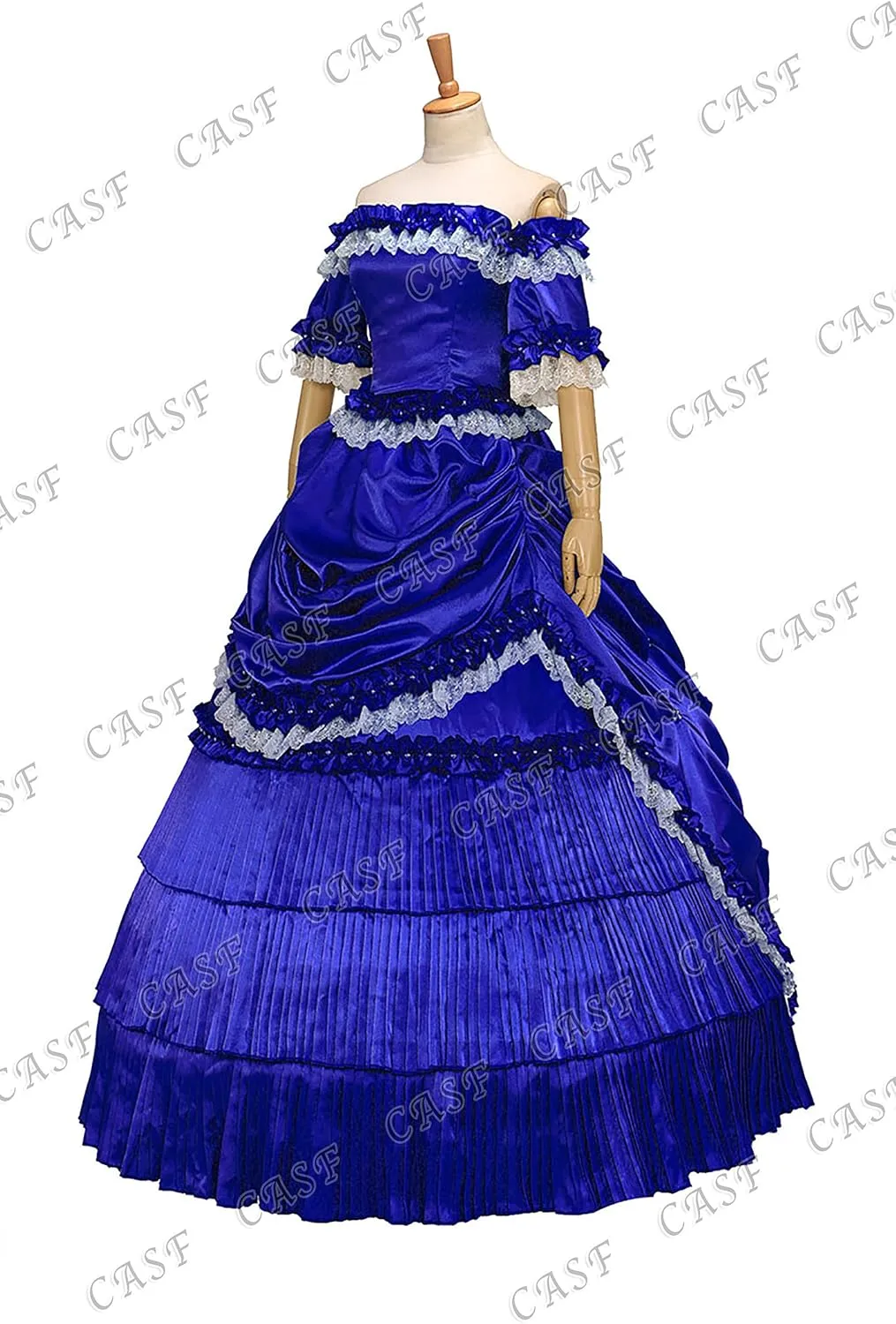 CASF Classic Klassiker Victorian Steampunk Ruffles Herrlich Lace Ball Gown Dress