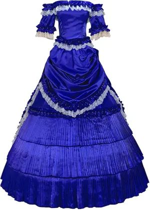 CASF Classic Klassiker Victorian Steampunk Ruffles Herrlich Lace Ball Gown Dress