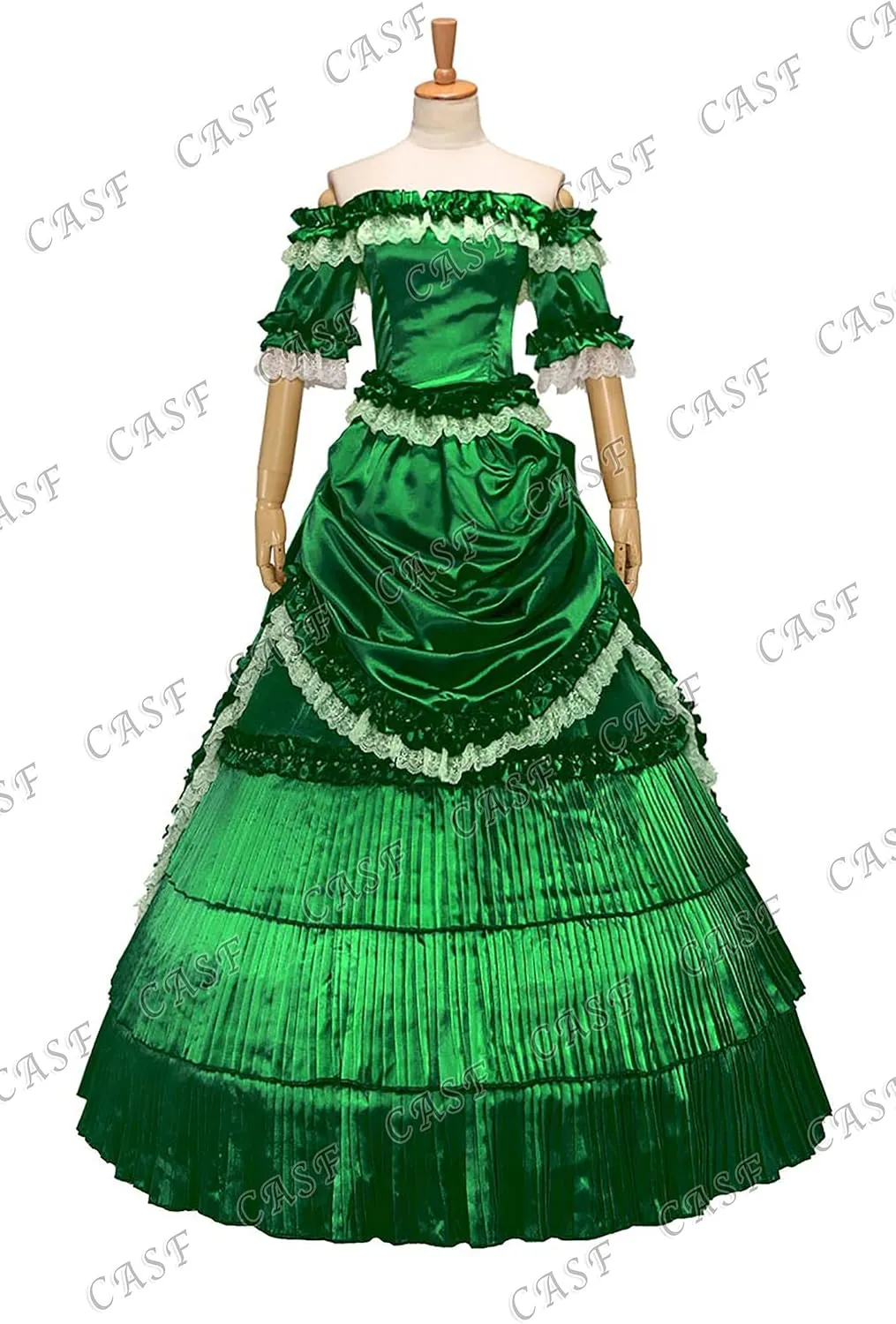 CASF Classic Klassiker Victorian Steampunk Ruffles Herrlich Lace Ball Gown Dress