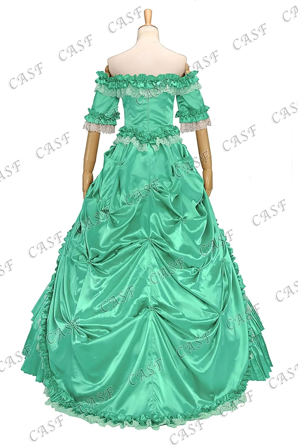 CASF Classic Klassiker Victorian Steampunk Ruffles Herrlich Lace Ball Gown Dress