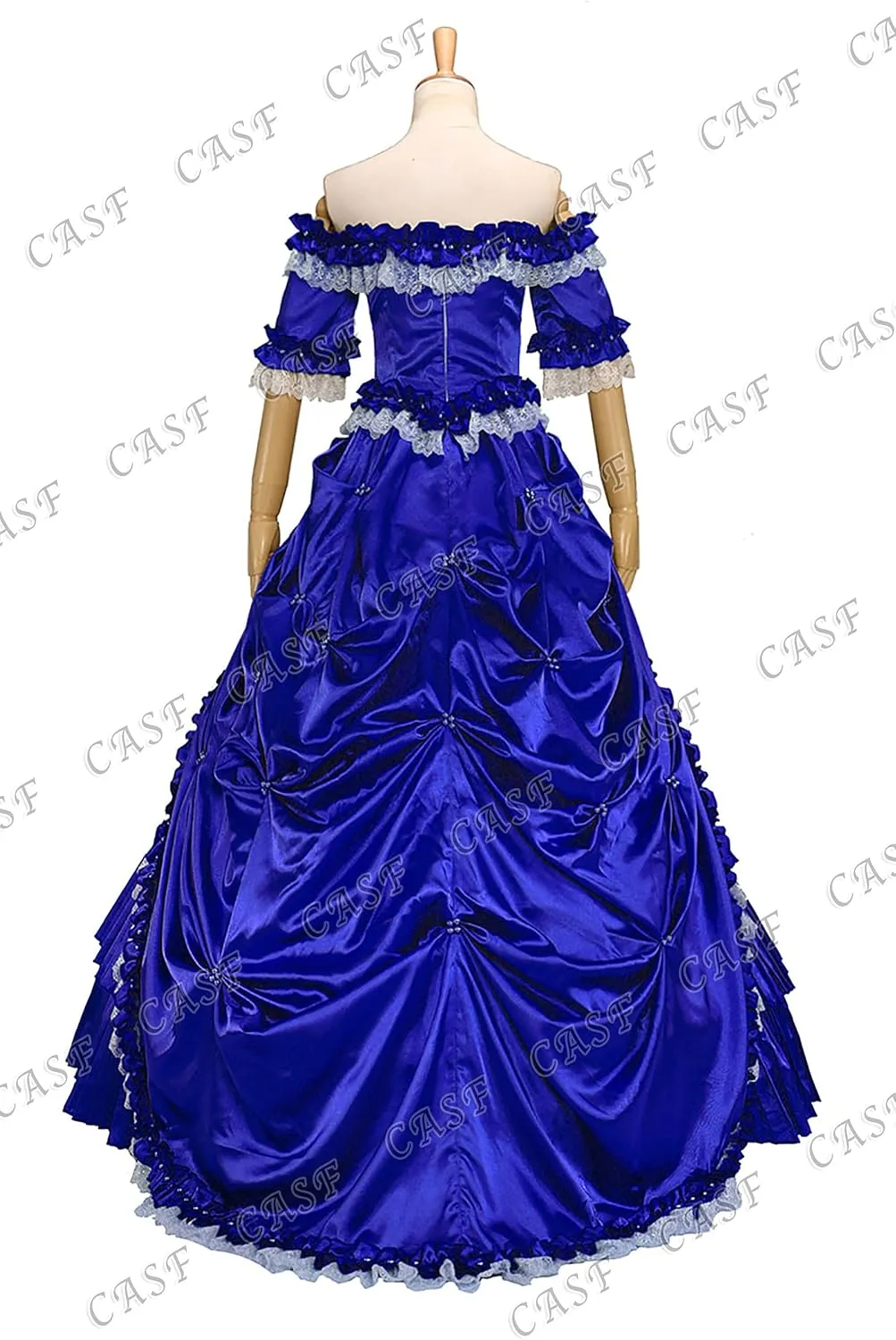 CASF Classic Klassiker Victorian Steampunk Ruffles Herrlich Lace Ball Gown Dress