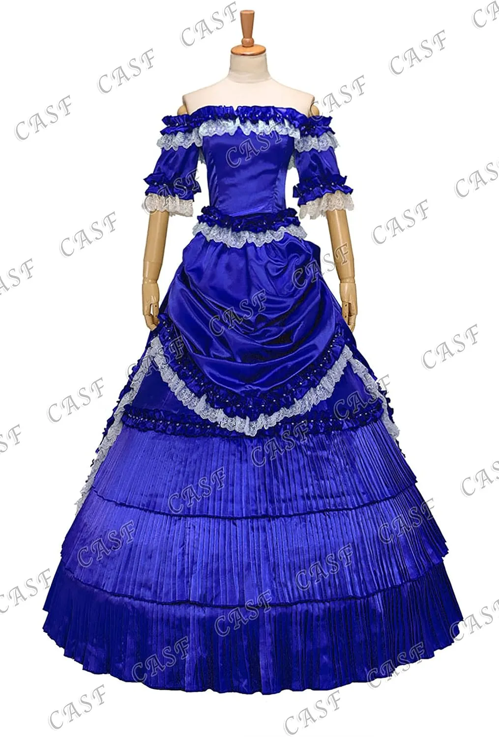 CASF Classic Klassiker Victorian Steampunk Ruffles Herrlich Lace Ball Gown Dress
