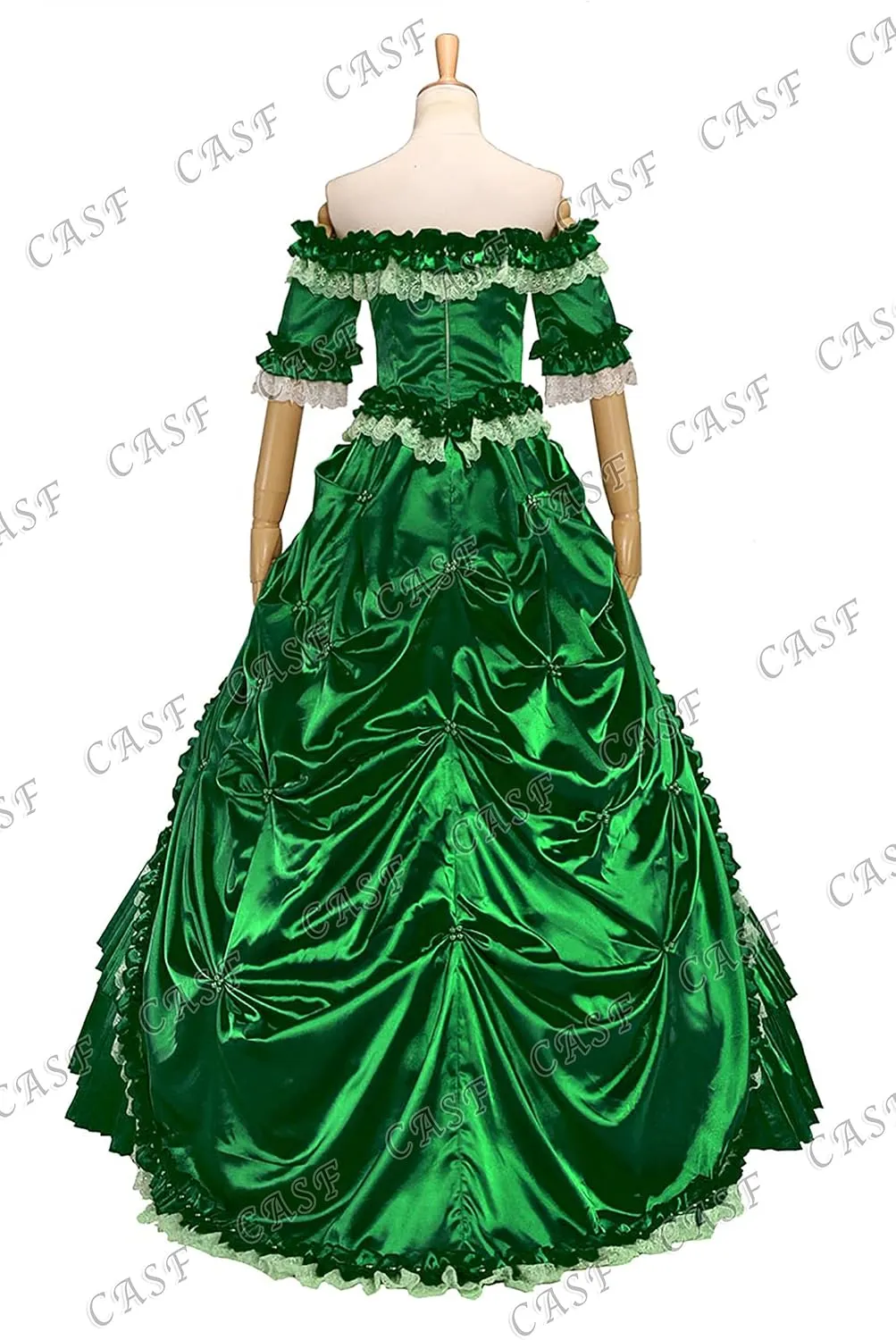 CASF Classic Klassiker Victorian Steampunk Ruffles Herrlich Lace Ball Gown Dress