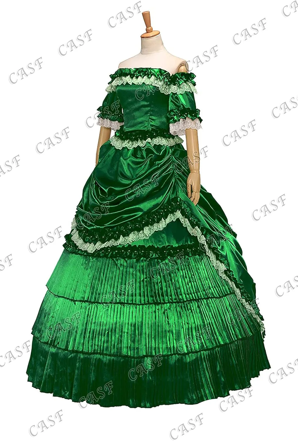 CASF Classic Klassiker Victorian Steampunk Ruffles Herrlich Lace Ball Gown Dress