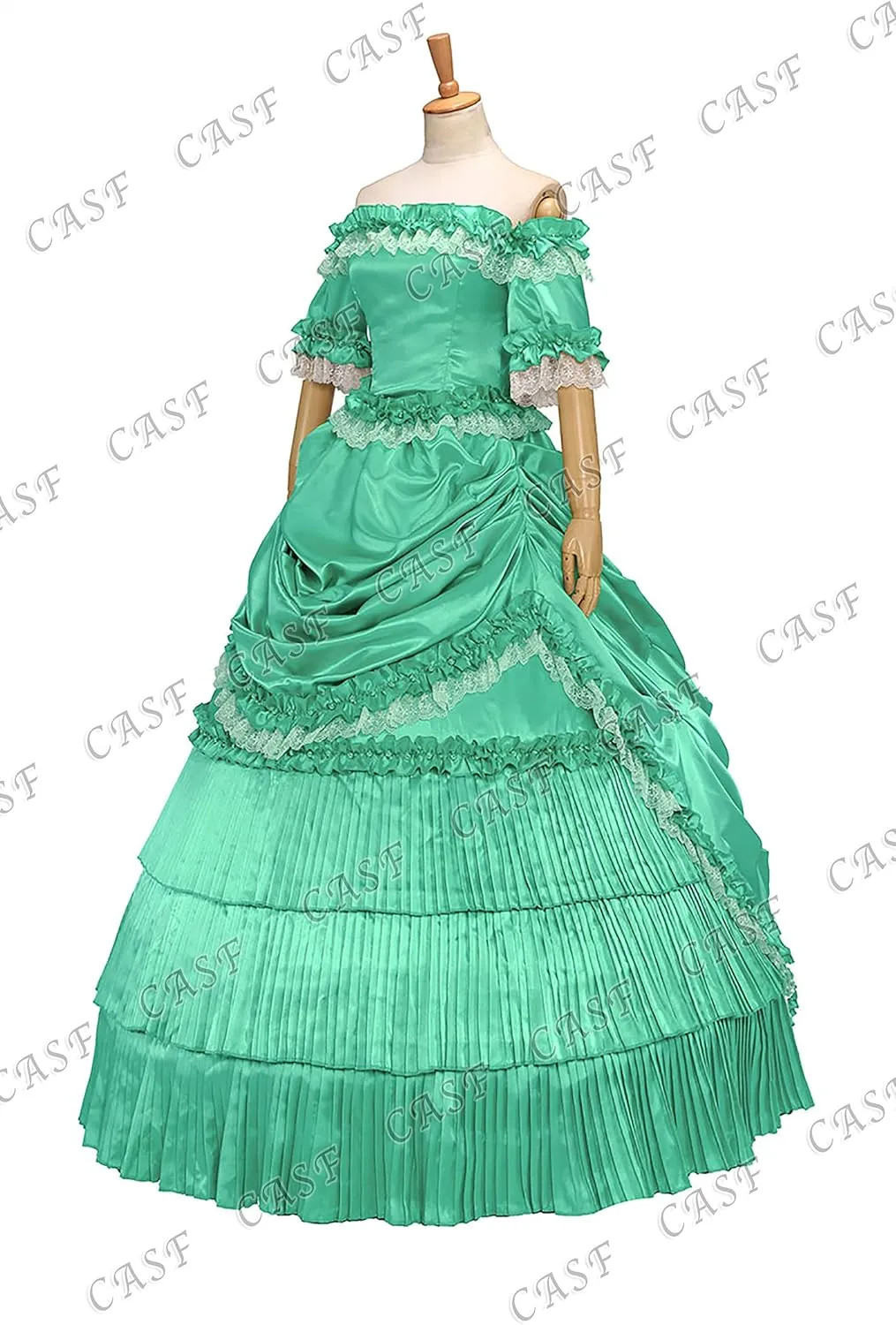 CASF Classic Klassiker Victorian Steampunk Ruffles Herrlich Lace Ball Gown Dress