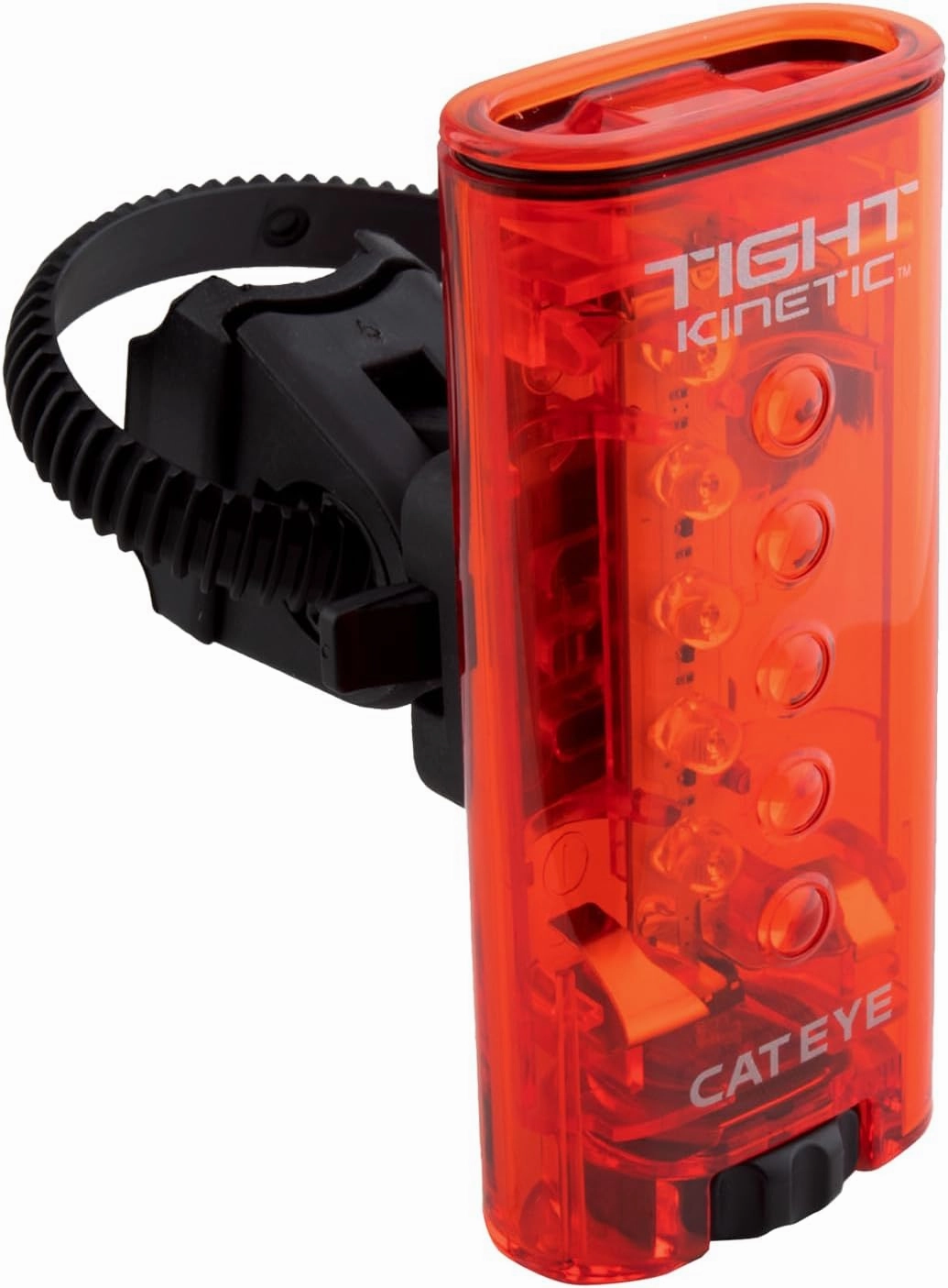 CATEYE Tight Kinetic Rear LED Bike Tail Light – IPX-7 Waterproof Bike Safety Light with Kinetic Brake Feature, 360 Degree Visibility, Battery-Powered Operation