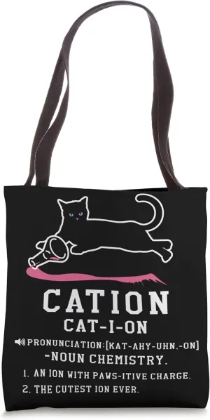Cation Bacteriologist Biology Major Microscope Cat Lover Tote Bag