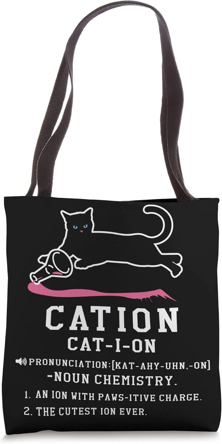 Cation Bacteriologist Biology Major Microscope Cat Lover Tote Bag