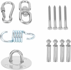 Ceiling Wall Steel Mount Anchor with Bolts, Hammock Swing Hanging Suspension Straps Ceiling Buckle Hook Fix Base for Yoga Hammock