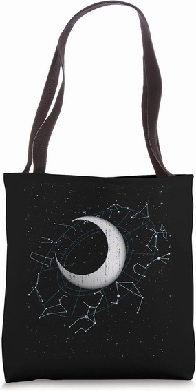 Celestial Bodies Luna Stars Moon Space Scientist Astronomy Tote Bag