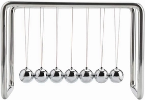 CERROPI Newtons Cradle Pendulum with 7 Balls, Classic Swing Newton Balance Ball, 30  Sec Swingtime, Science Physics Gadget, Desk Toys & Office Gadgets for Desk Decorations
