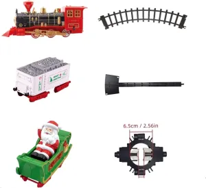 Christmas Train, Hanging Christmas Tree Train Sets for Around The Tree, Christmas Village Train with Lights Sounds Gift Christmas House Decorations Christmas Outdoor Home Decor