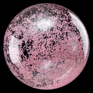 Civaner 10 Pcs Inflatable Glitter Beach Balls 16 Inch Confetti Pool Balls for Party Decorations Blow up Balloon Toys for Outdoor Summer Graduation Wedding Xmas(Pink)