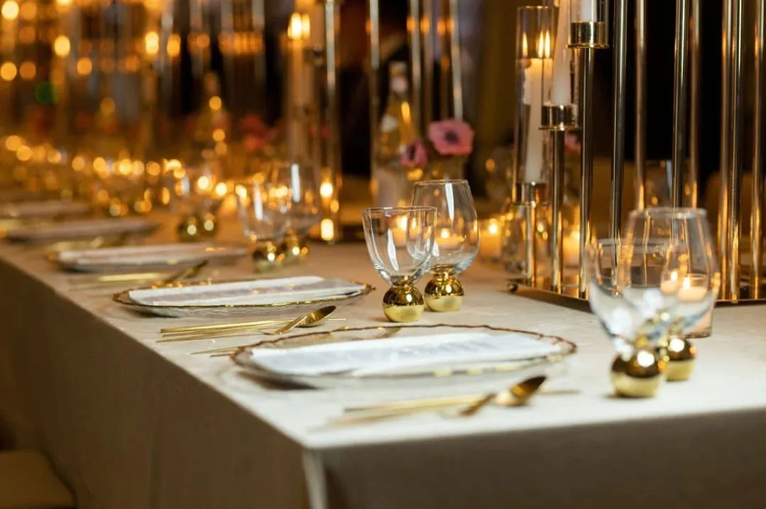 Classic Touch Gold Wine Glasses 6pc