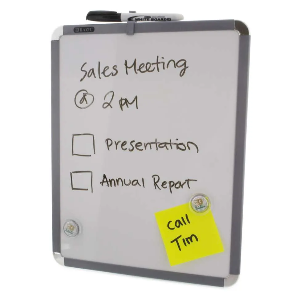 CLASSIQUE Magnetic Dry Erase Board 11" X 14" w/ Marker & Magnets