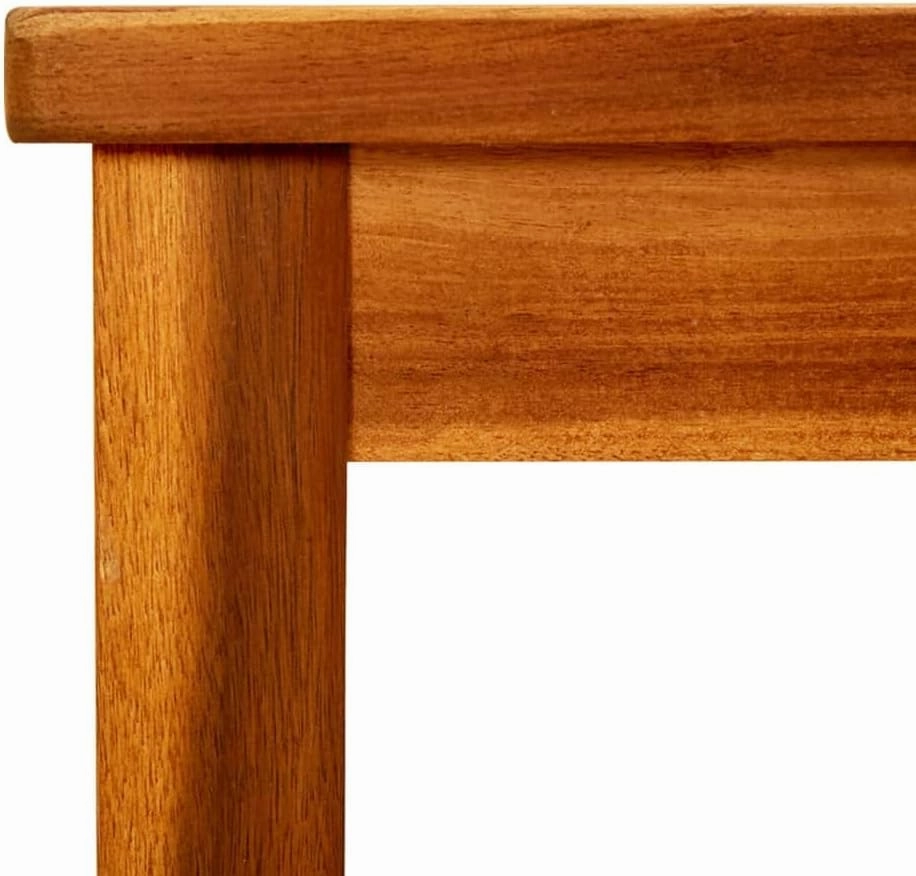 Coffee Table Natural Acacia Wood Outdoor Furniture, Camping, Dining Tables for Living, Kitchen, Balcony, Garden, Picnic 17.7x17.7 in