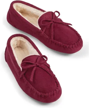 Collections Etc Women's Faux Suede Moccasins