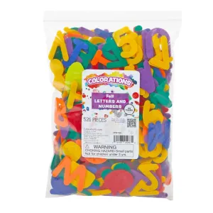 Colorations Felt Letters and Numbers - 525 Pieces