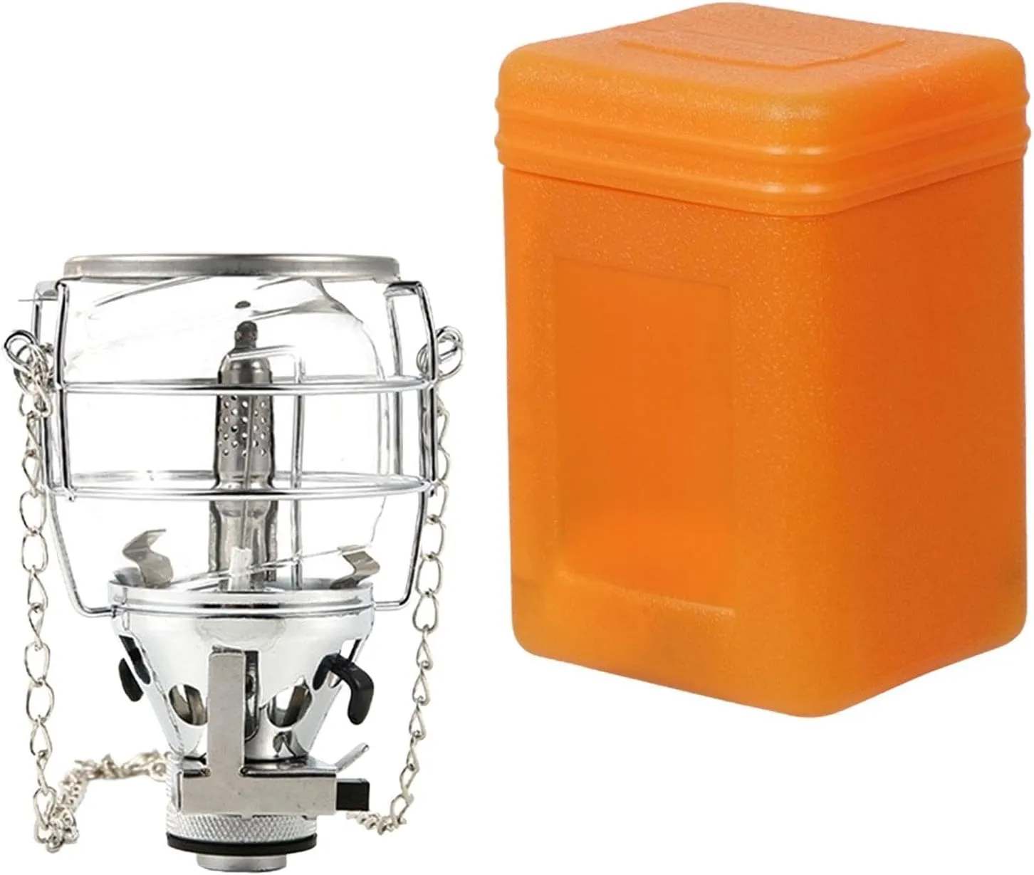 Compact Gas Lantern Outdoor Lamp with Carry Case Hanging Torch Adjustable Tent Lantern Camping Light for Fishing Climbing