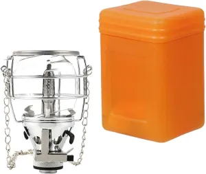 Compact Gas Lantern Outdoor Lamp with Carry Case Hanging Torch Adjustable Tent Lantern Camping Light for Fishing Climbing