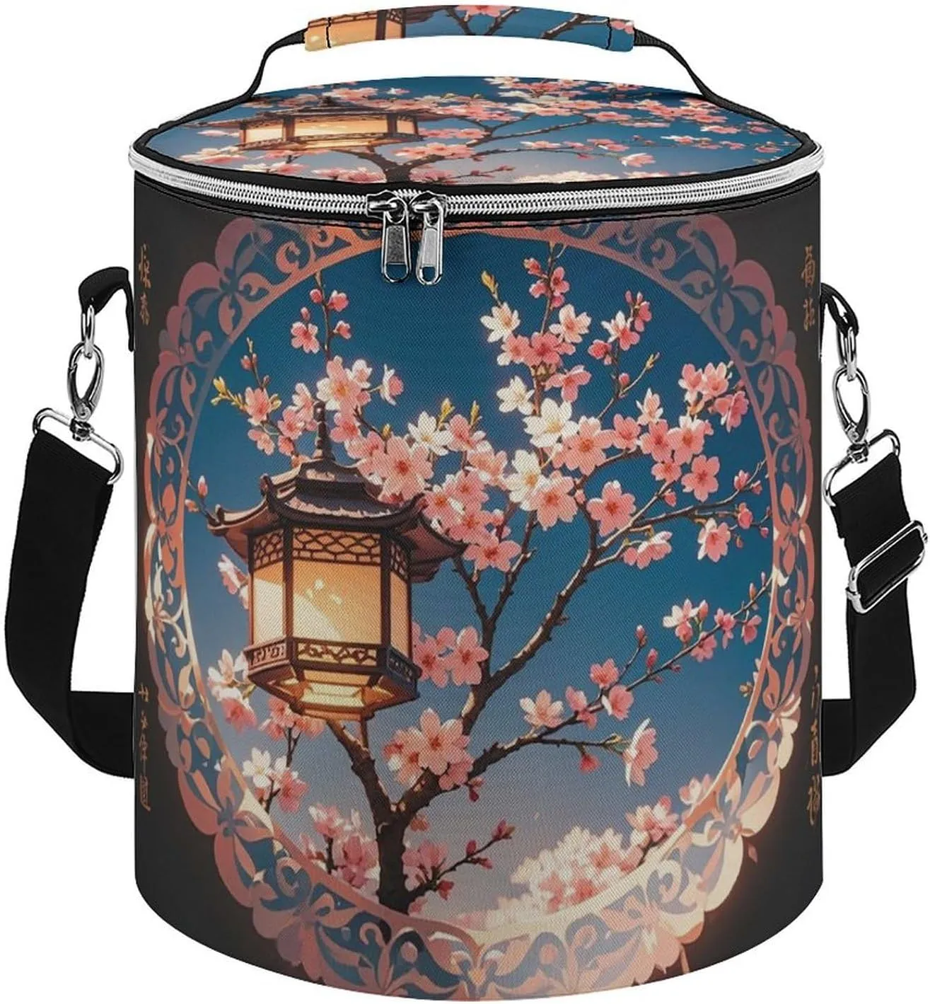 Cooler Backpack for Men Women Insulated Leakproof Waterproof Cooler Backpack Lantern Round Gorgeous Pattern Cooler Bag Large Capacity Lightweight Backpack Cooler for Travel Camping Beach Ice Chest