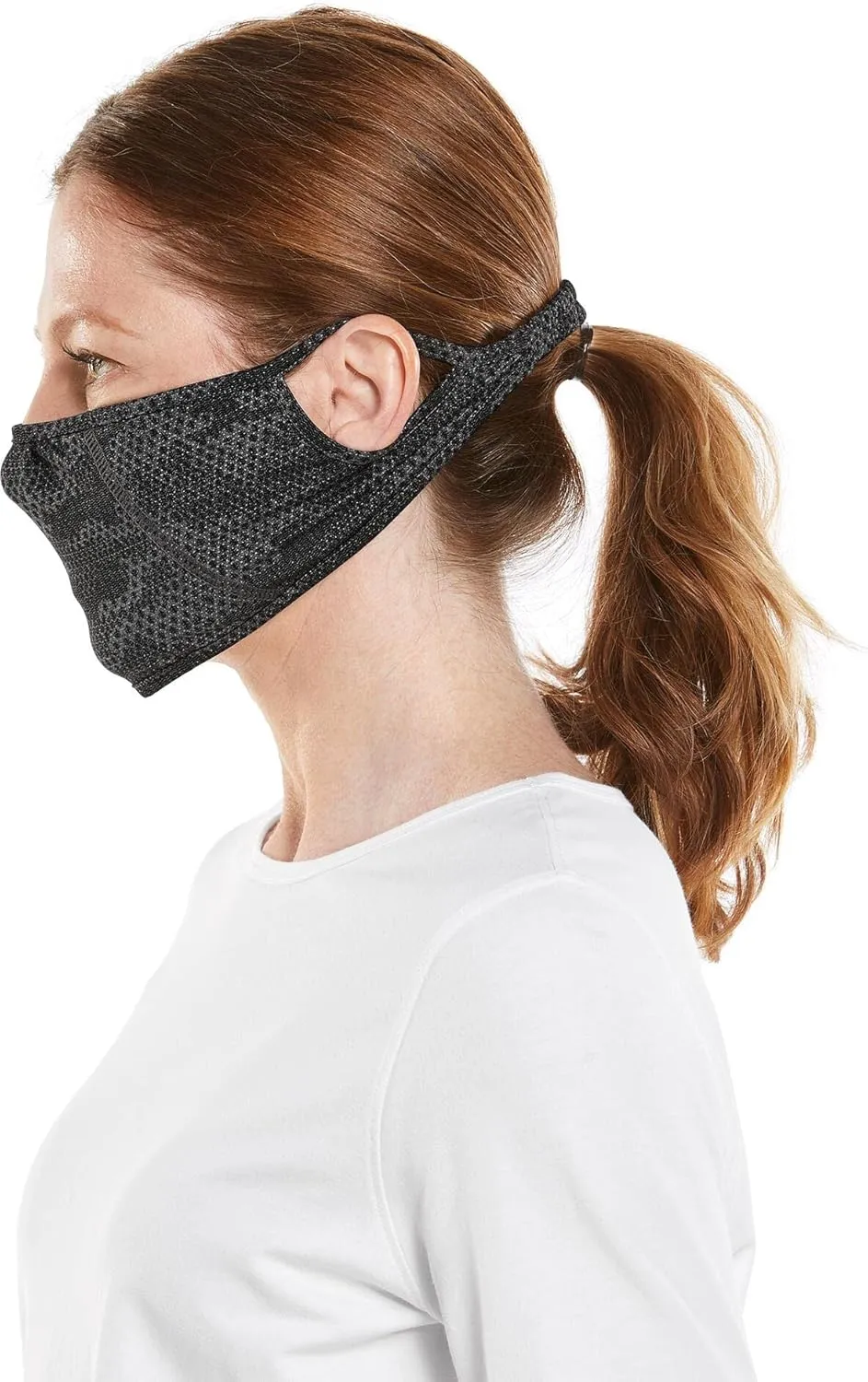 Coolibar UPF 50  Unisex Blackburn UV Mask, Sleek Grey, Small/Medium, Solid - Sun Protective