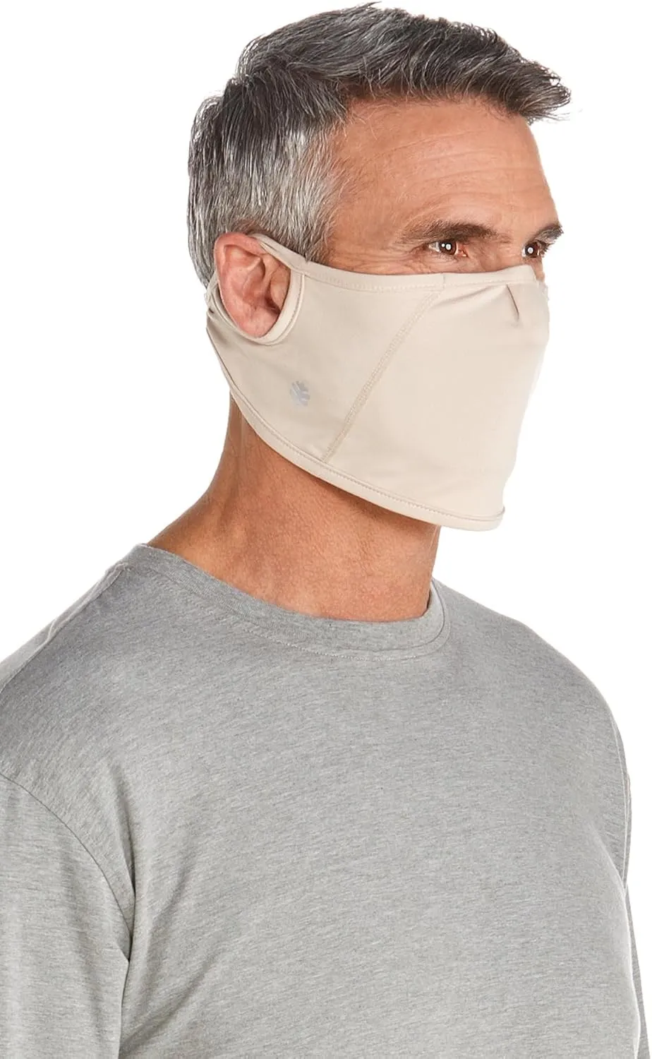 Coolibar UPF 50  Unisex Blackburn UV Mask, Sleek Grey, Small/Medium, Solid - Sun Protective